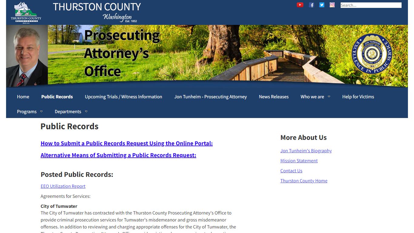 Thurston County | Prosecuting Attorney | Public Records